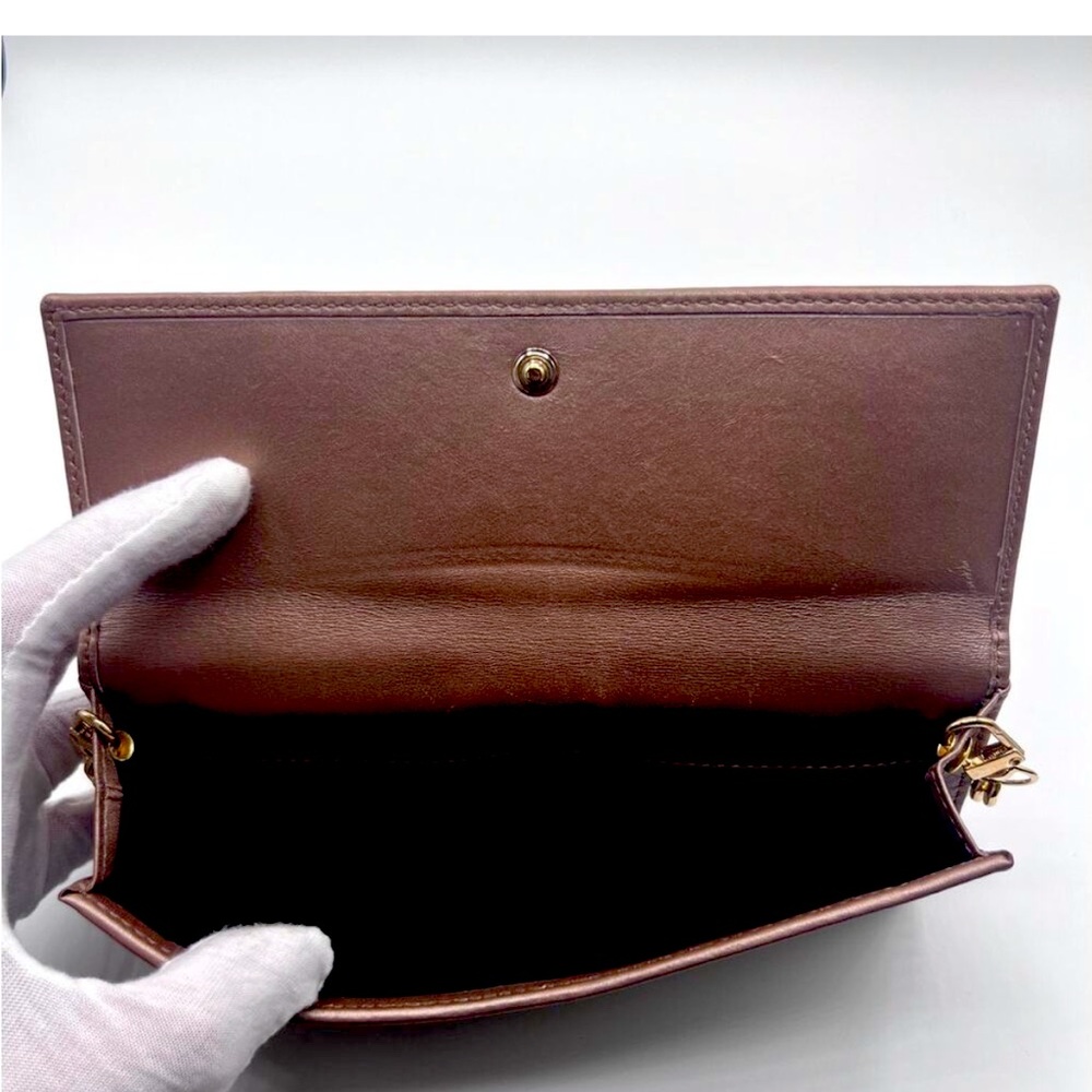 AUTHENTIC GUCCI GG MONOGRAM PINK LEATHER TRIM LOVELY HEARTS WALLET - Picture 8 of 11